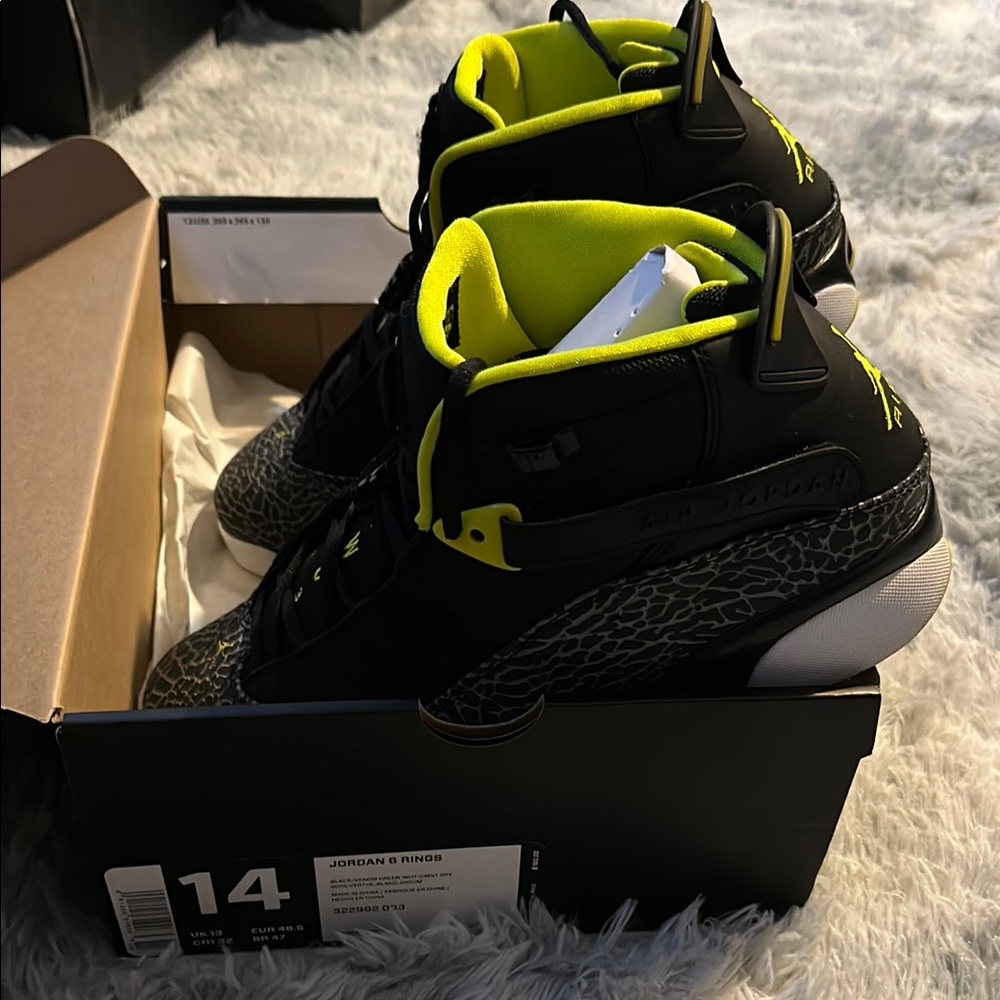 Jordan 6 Rings Black and Gray Sneakers - Picture 5 of 11